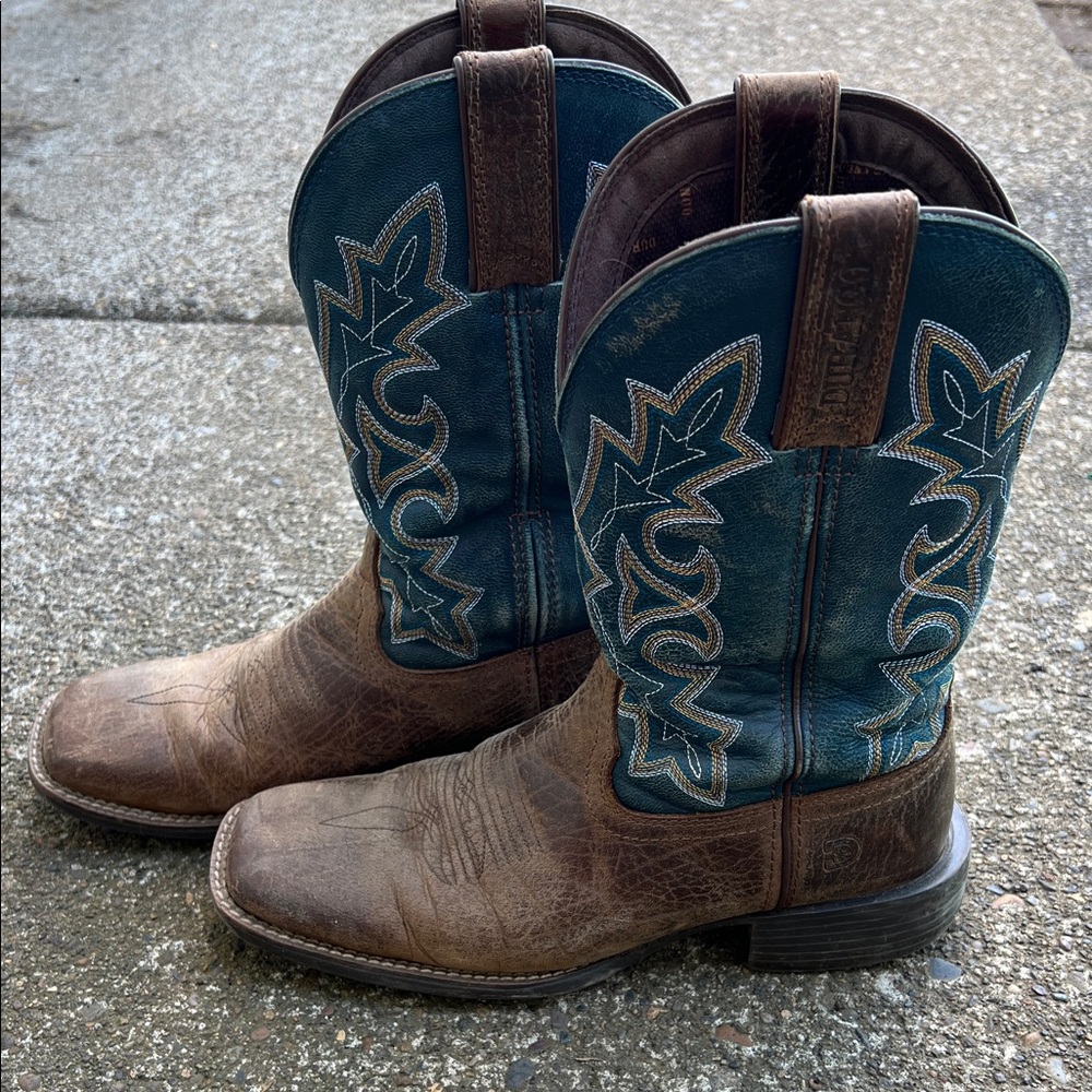 Durango Men's Brown and Teal Western Boots